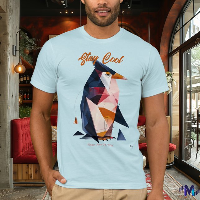 Stay Cool T-Shirt - Abstract Cubist Penguin Design (Creator Uploaded)
