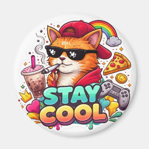 Stay Cool Vibes – Chill Cat Streetwear  Magnet