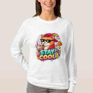 Stay Cool Vibes – Chill Cat Streetwear  T-Shirt