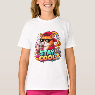 Stay Cool Vibes – Chill Cat Streetwear  T-Shirt