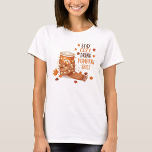 Stay Cosy and Sip Pumpkin Spice on Chilly Autumn T-Shirt