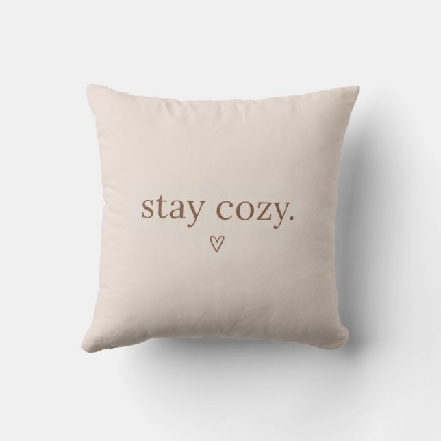 Stay Cosy Minimalist Pillow (Back)
