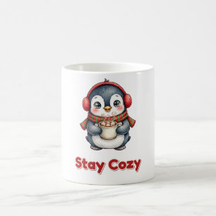 Stay Cosy Penguin Hot Cocoa Christmas Mug