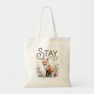 Stay Cosy Woodland Fox Christmas Tote Bag