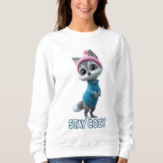 Stay Cozy Cute Winter Fox adorable Cold Weather An Sweatshirt