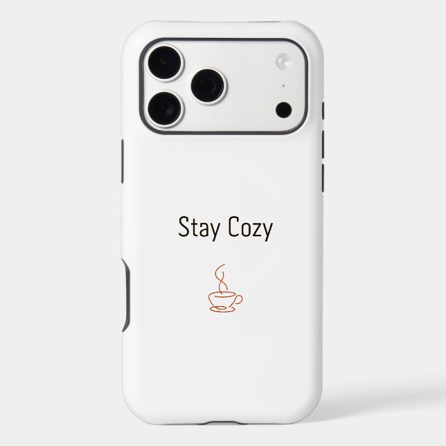 Stay Cozy iPhone 17 Case | Minimal Cozy Aesthetic  (Back)