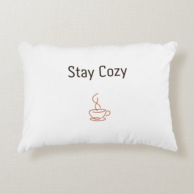 Stay Cozy Throw Pillow | Minimal Cozy Aesthetic De (Front)
