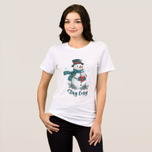 Stay Cozy Winter Snowman With Hot Cocoa