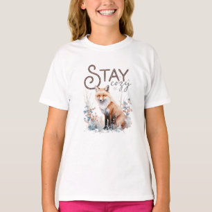 Stay Cozy Woodland Fox Christmas T-Shirt