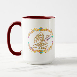Stay Creative Gold Line Art Combo Mug & Cups