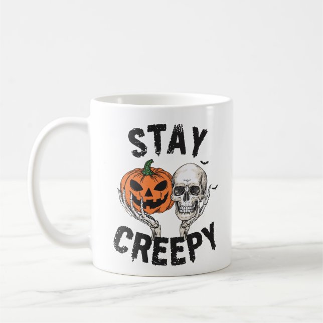 Stay Creepy Halloween Mug – Spooky Coffee Cup (Left)