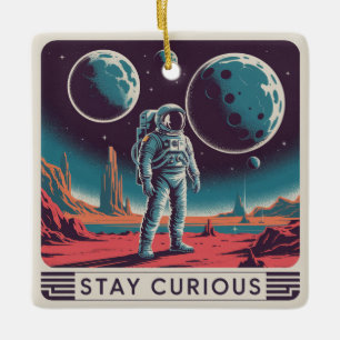 Stay Curious Ceramic Ornament