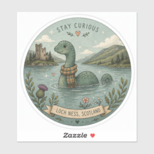 Stay Curious Cosy Cryptid Nessie Loch Ness Monster