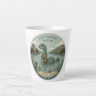 Stay Curious Cosy Cryptid Nessie Loch Ness Monster Latte Mug