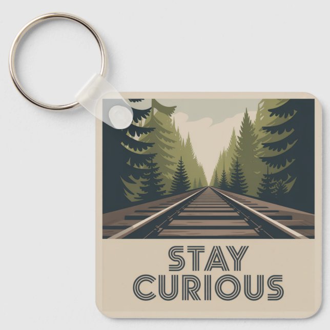 Stay Curious Key Ring (Front)