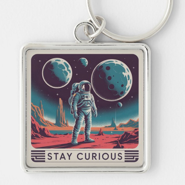 Stay Curious Key Ring (Front)