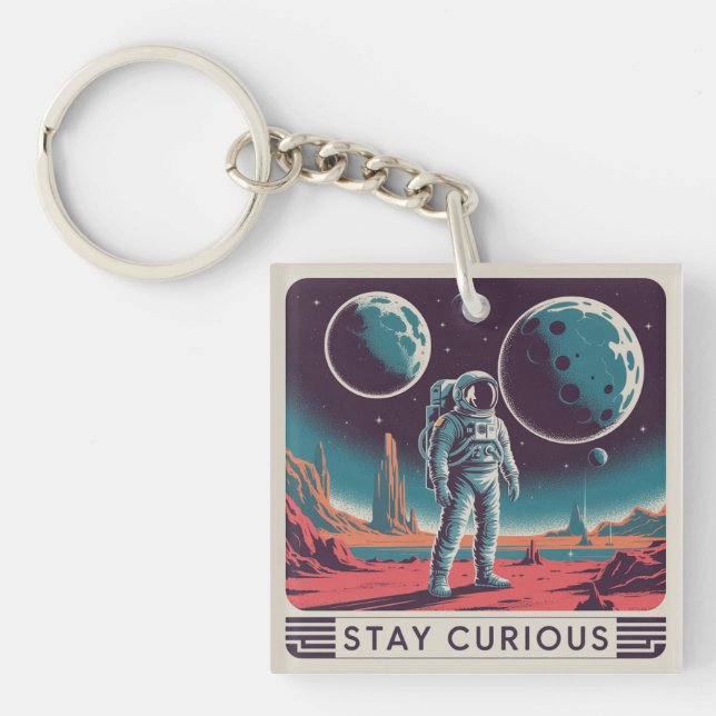 Stay Curious Key Ring (Front)