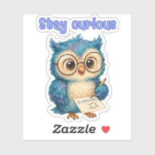 Stay Curious – Owl Sticker