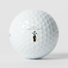'Stay Disciplined' Mindset Motivational Gift  Golf Balls