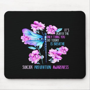 Stay dragonfly semicolon prevention awareness mouse pad