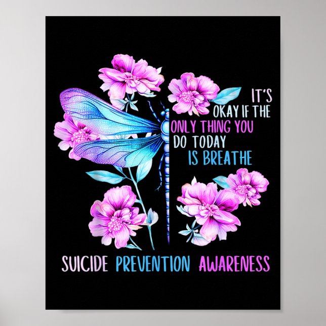 Stay dragonfly semicolon prevention awareness poster (Front)