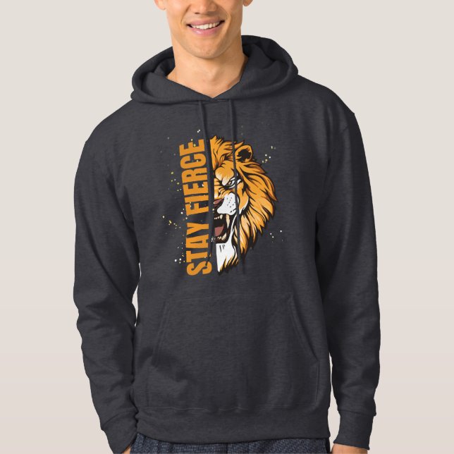 Stay Fierce Black Hoodie (Front)