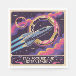 Stay Focused And Extra Sparkly Napkin