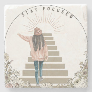 Stay Focused Stone Coaster
