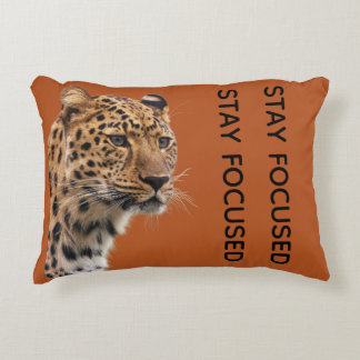Stay Focused Tiger Motivation Wall Art Poster Decorative Cushion