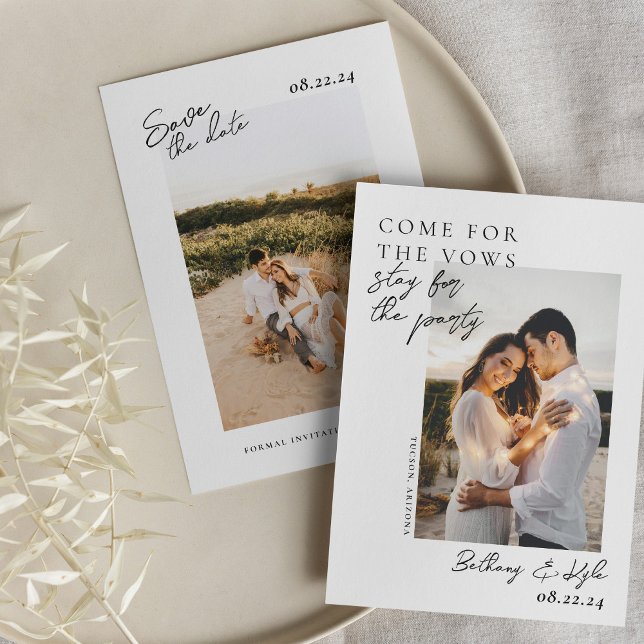 Stay For The Party Photo Save The Date Invitation (Creator Uploaded)