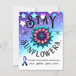 Stay For the Sunflowers Card