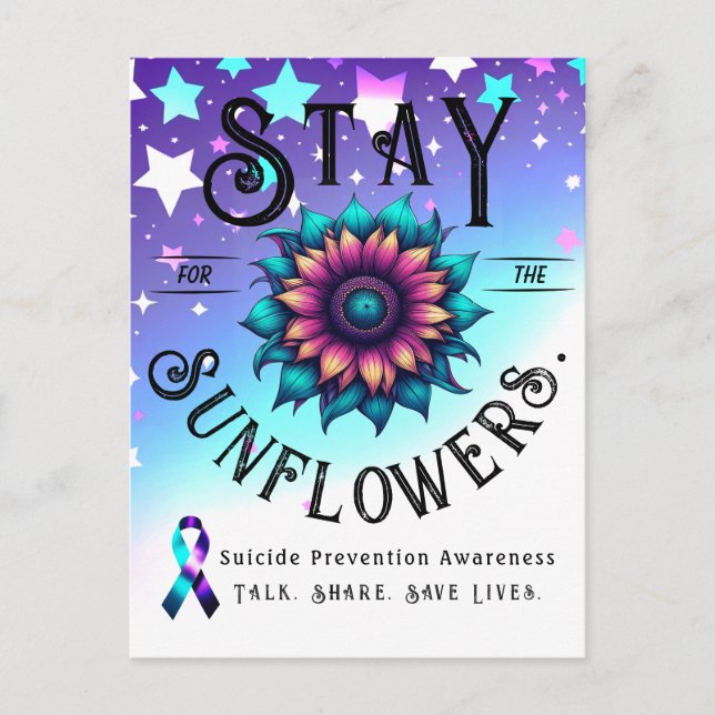 Stay For the Sunflowers Card (Front)