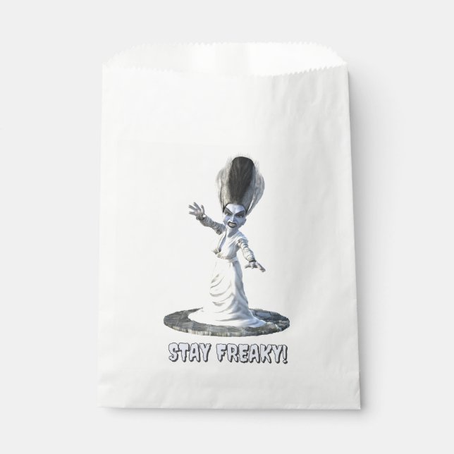 Stay Freaky! Bride of Frankenstein Favour Bags (Front)