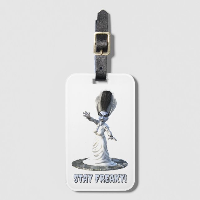 Stay Freaky! Bride of Frankenstein Luggage Tag (Front Vertical)