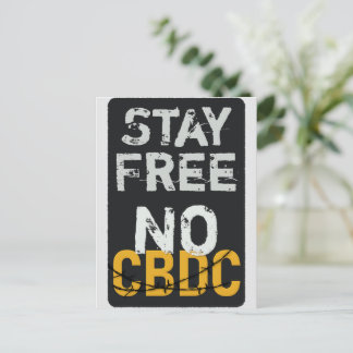 Stay Free - No CBDC Postcard