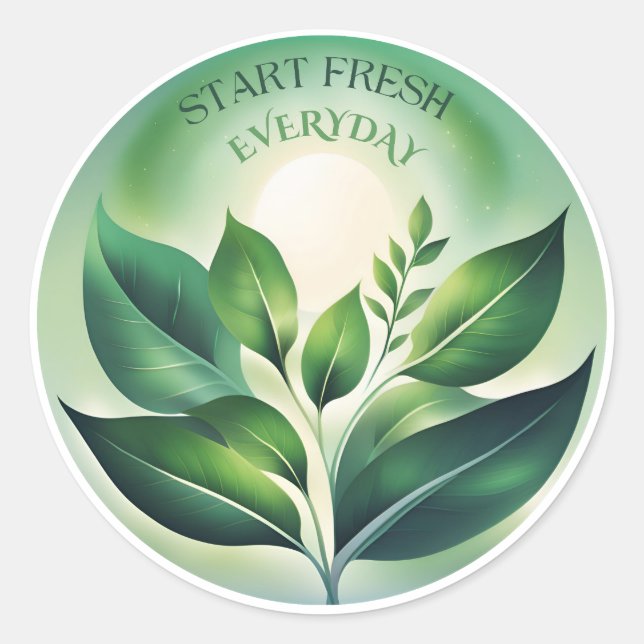 Stay Fresh Everyday Classic Round Sticker (Front)