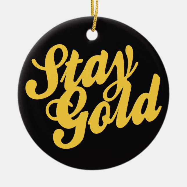 Stay Gold - Outsiders Ceramic Tree Decoration (Front)
