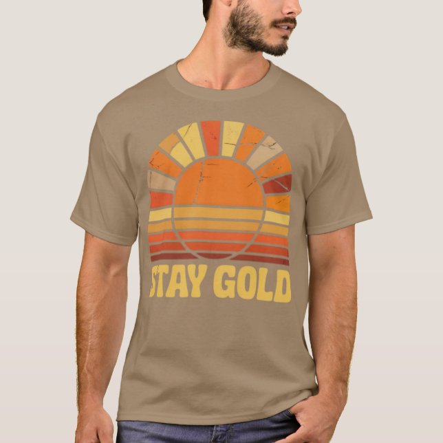 Stay Gold - Outsiders Classic 1980s Retro T-Shirt (Front)