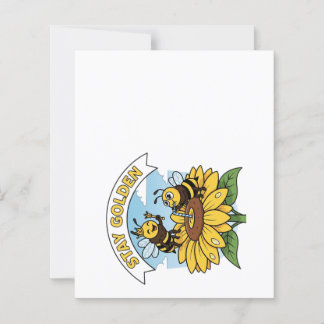 Stay Golden – Bee and Flower Illustration