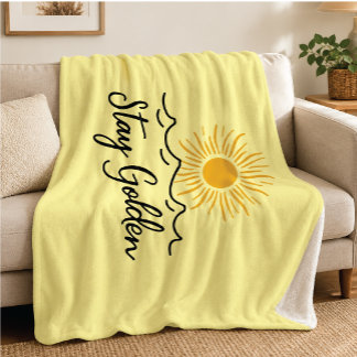Stay Golden Fleece Blanket – Soft, Warm & Full