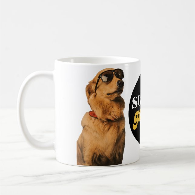 Stay Golden Funny Retriever Dog Mug Gift (Left)