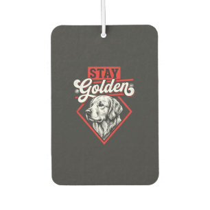 Stay Golden Golden Retriever Dog Car Air Freshener