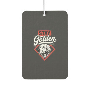 Stay Golden Golden Retriever Retro Dog Car Air Freshener