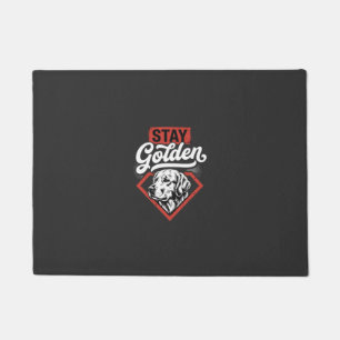 Stay Golden Golden Retriever Retro Dog Doormat