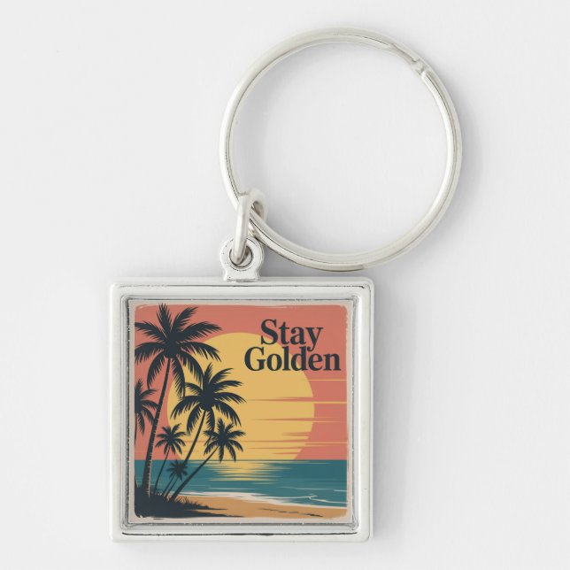 Stay Golden Key Ring (Front)