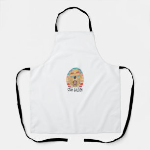 Stay Golden Retriever Dog Gifts Apron