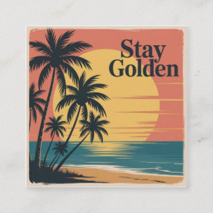 Stay Golden Square Business Card