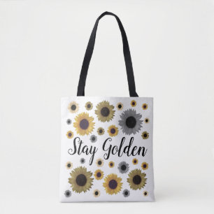 Stay Golden, Sunflower Tote Bag