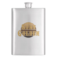 Stay golden vintage flask