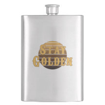 Stay golden vintage flask